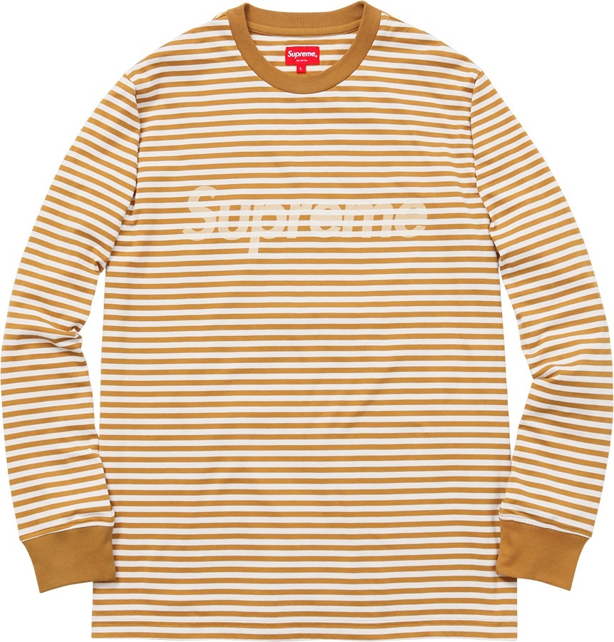 Striped Logo L/S Top view 2
